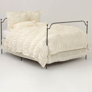 Anthropologie "Cirrus" Duvet Cover Cream Queen
